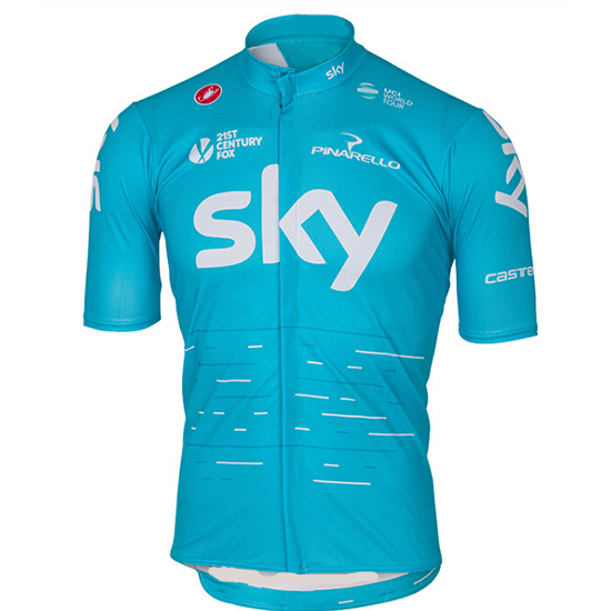 Maglia Sky Manica Corta 2017 celeste